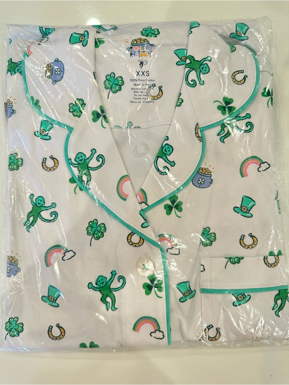 Roller Rabbit Luck’O the Monkey Pajama Set